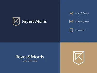 Reyes&Morris Logo Concepts 2 abstract brand identity design law brand law firm law identity law logo letter letter logo letterform letters logo logo design modern monogram visual identity