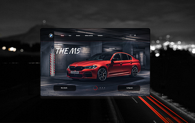 BMW M5 web design bmw brand car color design sport car uidesign ux ui visual web website