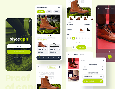 Shoe App app concept mobile shoe