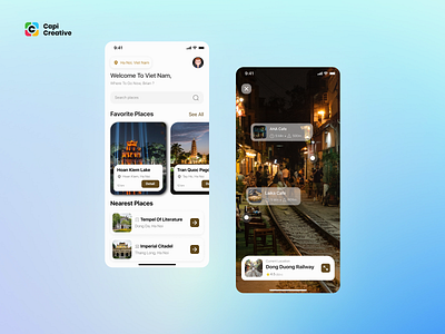 AR Tour Guide Concept - Mobile App app app travel ar augmented augmented reality augmentedreality capi creative design mobile mobile app design tourism tourist tours travel travelapp ui ui kit vr