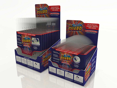 POS Design For The Spittle Guard 3d rendering advertising design product display techinical drawings