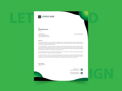 Letterhead Design a4 design corporate design corporate identity creative design lettermark marketing minimal official