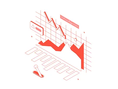 Inflation arrow branding chart colors design down drop flatdesign graph graphic design illustration illustrator inflation isometric logo market stock table ui