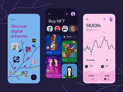 Crypto Wallet - Mobile App app app design bitcoin blockchain crypto cryptocurrency currency ethereum mobile app mobile app design mobile design mobile ui wallet