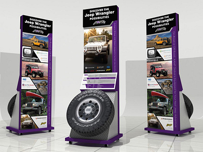 Product Display Design For Jeep Wrangler 3d 3d design 3d rendering advertising design design graphic design product display