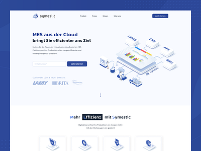 Symestic website branding illustration landing page ui website