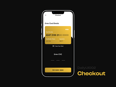 Daily UI 002 - Credit Card Checkout 2022 app app design app ui checkout clean credit card daily ui daily ui 002 daily ui 2 ecommerce inspiration minimal mobile modern trend ui uiux ux