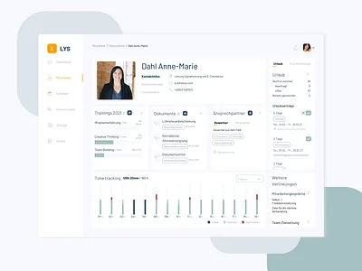 LYS – HR- & Recruiting Smart Manager – Mitarbeiter-Detail concept concept design dashboard desktop hr lys recruiting recruitment uidesign ux