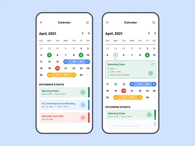 Callendar App calendar clean minimalist mobile schedule scheduling typography ui user interface uxui