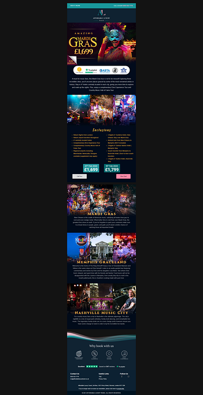 affordableluxurytravel co uk NewsLetter css design html minimal newsletter typography ui design