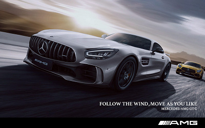 Mercedes-AMG GT C amg auto branding creative design