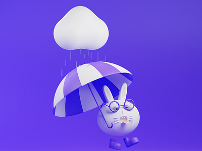 3D Bunny Illustration 3d blender bunny cinema 4d illustration
