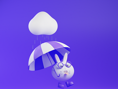 3D Bunny Illustration 3d blender bunny cinema 4d illustration