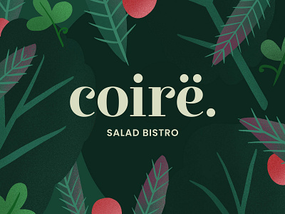 Salad Bistro Logo background branding graphic design green illustration logo organic pattern