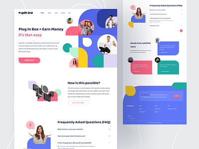 Uplift Grid Landing Page Concept landing page product design ui ui design ux design web design webdesign website website concept website design