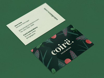 Business Card Design graphic design green illustration logo organic pattern print