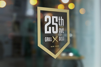 25th Ave. Grill & Deli Logo Design food food and drink grill logo logo design logodesign modern restaurant restaurant logo