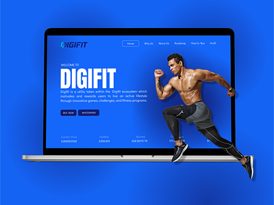 Digifit Landing Page Design app branding design graphic design illustration logo typography ui ux vector