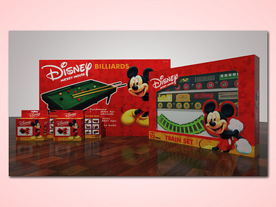 Packaging Design For Disney Mickey Mouse Toy 3d designing 3d modeling 3d rendering design graphic design pacakaging packaging design toy packaging design