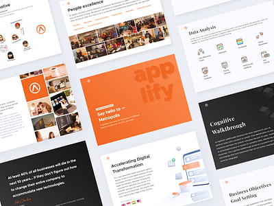 Rebranding Applify black branding cards clean iconography illustration orange rebranding typogaphy ui uiux ux