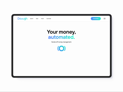 Douugh - fintech website homepage fintech neobank startup ui uiux webdesign website