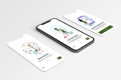 Onboarding screen ui ux vector