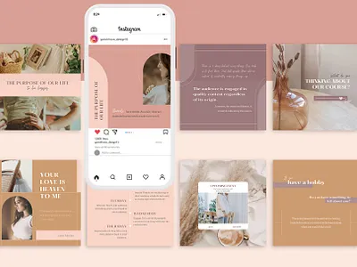 100 Multipurpose InstaTemplates | CANVA canva canva template canva templates design girl graphic design instagram instagram template multipurpose multipurpose template people post design post instagram social media template templates typography