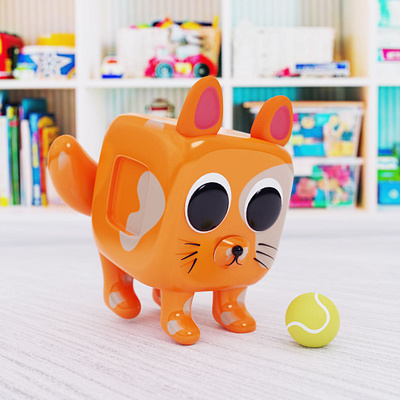 cat blender3d cat character design illustration