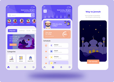 Islamic app concept design ui ux