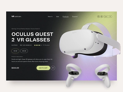 VR Optician - E-Commerce Website e commerce ecommerce marketplace platform product design product page design shop ui uiux ux ux ui design uxuidesign web design web site webdesign webpage website design