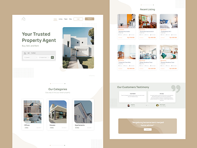 Real Estate Web Design 🏘️ app app design brown buy clean clean design clean ui clear design good home real estate realestate realestatedesign redesign rent responsive sell ui ux