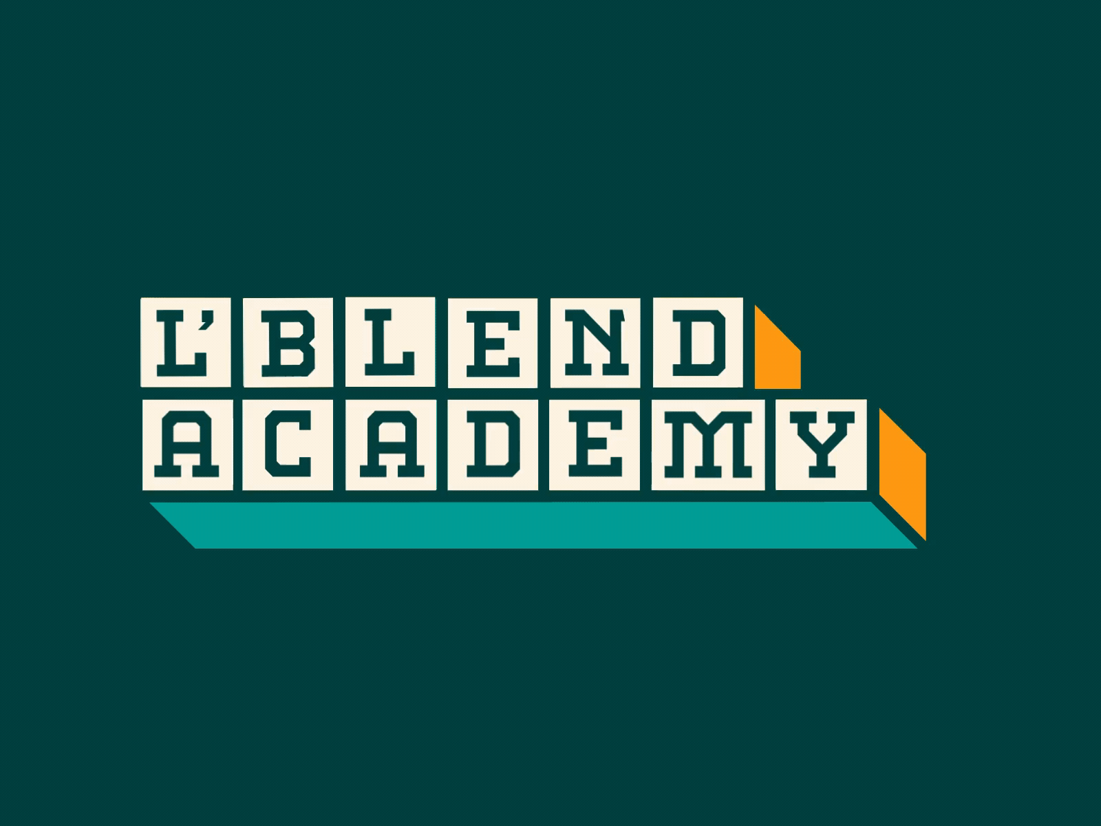 L'blend Academy - Intro Animation 2d academy after effects animation blocks coworking space cubes logo minimal morphing motion motion design motion graphics seamless shapes transition