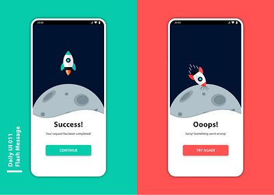 Daily UI 011 - Flash Message dailyui dailyui011 figma flashmessage interface mobile ui ux ui