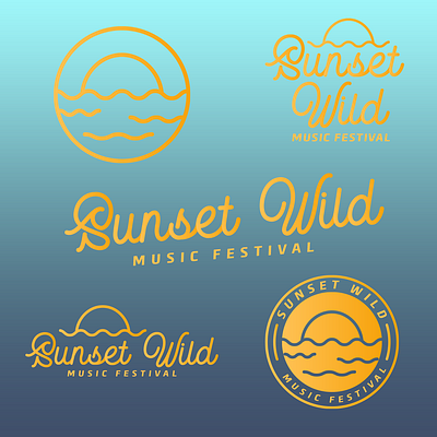 Sunset Wild Logo branding logo logo design logo designer logodesign logos logotype music app music festival sunset vector