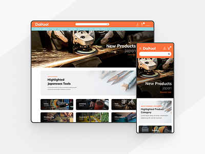 Daitool carpentry construction ecommerce ecommerce design gardening indutrial sector ui uiux