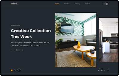 InteriorUI - Dark design figma graphic interaction design interface interior project ui ux uidesign uiux