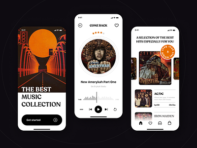 Music Player Mobile App app app design apple music audio player clean ios ios design minimal mobile app music music app music player player player ui playlist podcast screen song spotify track
