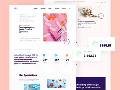 Pharmaceutical Company UI clean clean design design minimal pharmaceutical ui ui design uiux ux webdesign website website design