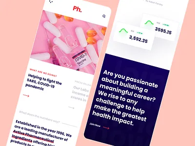 Pharmaceutical Company Website Design Responsive clean minimal pharmaceutical responsive responsive design ui uiux ux webdesign website website design