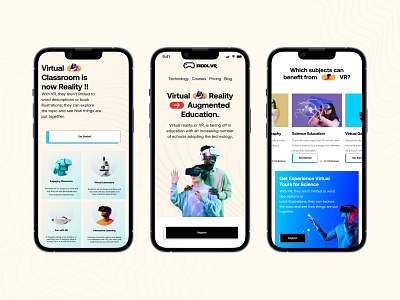 School VR | Learning page mobile responsive design UIUX application behance branding design designinpiration graphic design logo mobile ui saas ui uiux virtual reality virtualreality webdesign