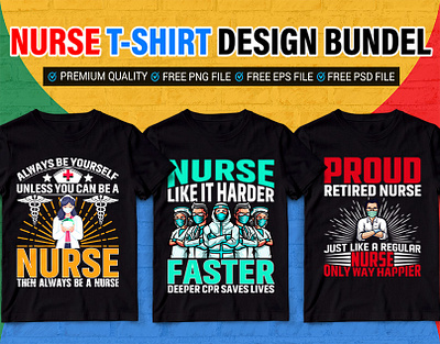 Nurse T-shirt Design branding design illustration nurse nurse t shirt design nurse tshirt tshirt tshirt design turkey shirt design typography