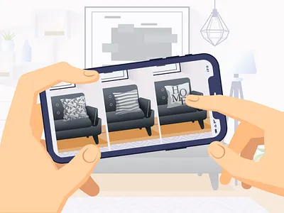 Perfect pillow 2d animation design ecommerce flat illustration pillow web