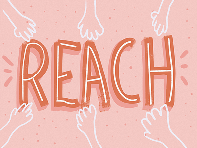 Reach illustration lettering procreate