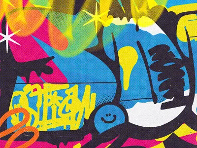 Graffiti 3000 K can art design art france graffiti graffiti art graffiti digital graffiti font graphic lettering pink popart print smile spray spraycan sticker streetart type vector yellow