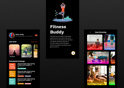 Fitness buddy app uidesign