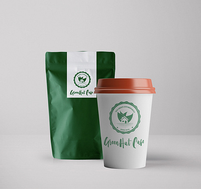 GreenHut Cafe branding brochure design graphic design instagram logo typography ui vector