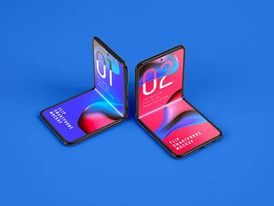 Galaxy Z Flip Mockup | Folding Smartphone abstract clean device display laptop mac macbook mockup phone phone mockup presentation realistic simple smartphone theme ui ux web webpage website