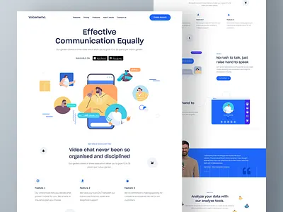 Voice memo landing page ui ar vr clubhouse creative design crm dashboard entertainment hrm illustration landing page minimal mobile app product saas startup typography ux voicechat voiceuserinterface web design website design