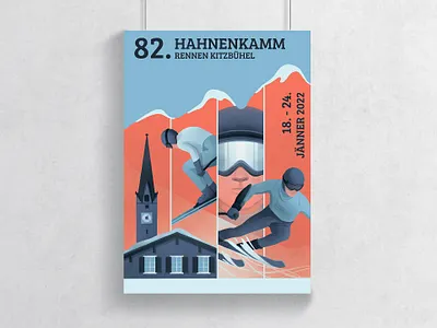 82. Hahnenkamm Race Poster artwork digital digital art digital illustration illustration illustration art illustrator poster poster contest poster design sport