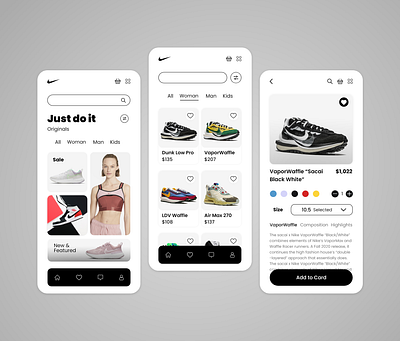 online shop app design mobile mobile app mobile app design mobile design mobile ui nike online shop ui ui ux uidesign uiux design uiux designer uiuxdesign uiuxdesigner ux web design website website design